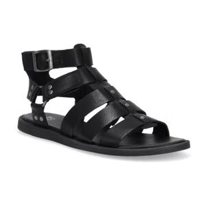 Frye Andora Gladiator Flat Sandals black Size 7.5 strappy boho festival